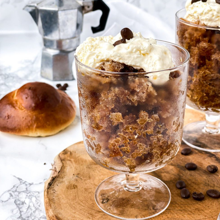 Coffee Granita with Extra Virgin Olive Oil