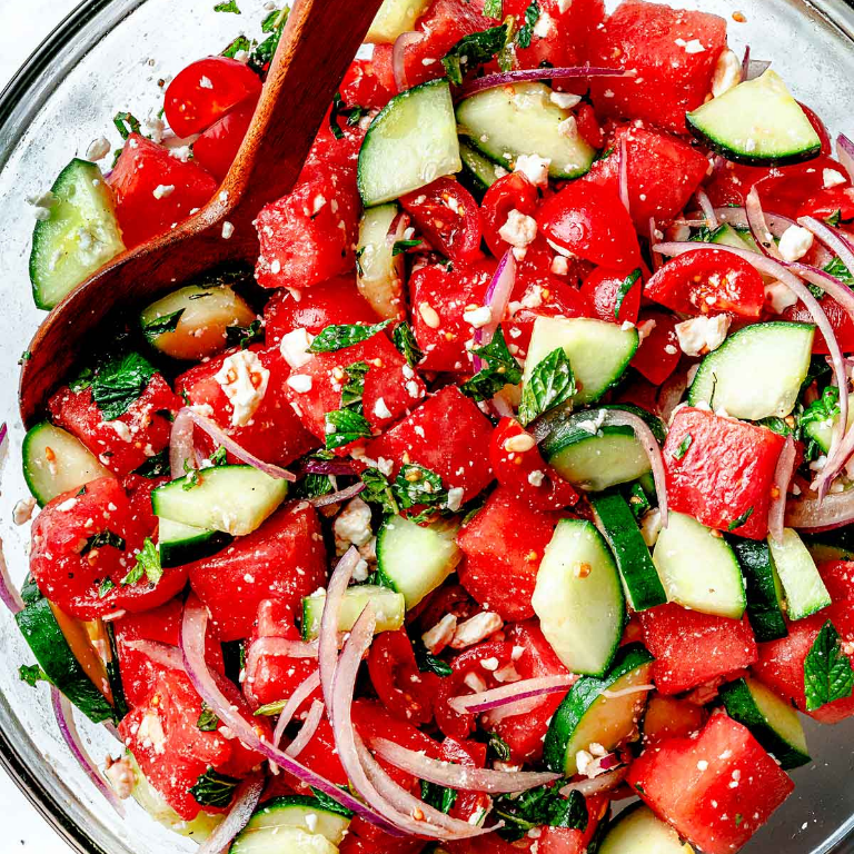 Yakelos Greek watermelon salad
